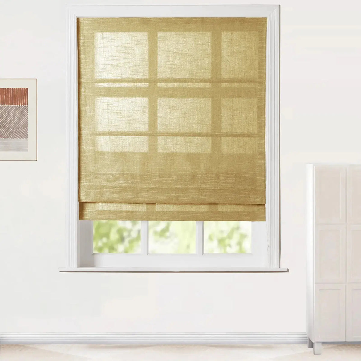 Jawara Linen Cotton Roman Blind Cord Lift