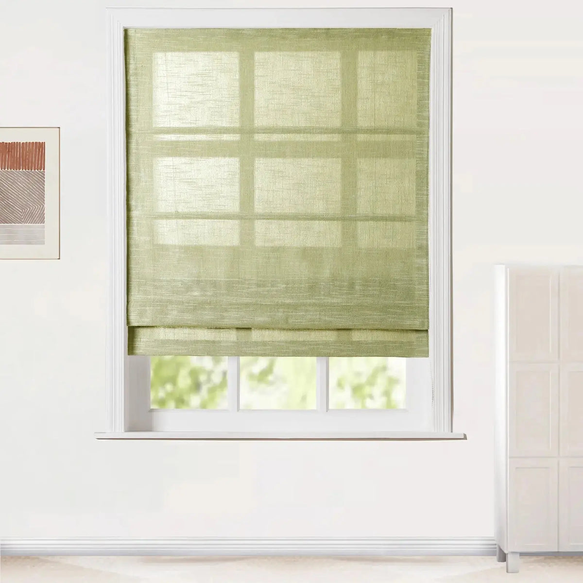 Jawara Linen Cotton Roman Blind Cord Lift
