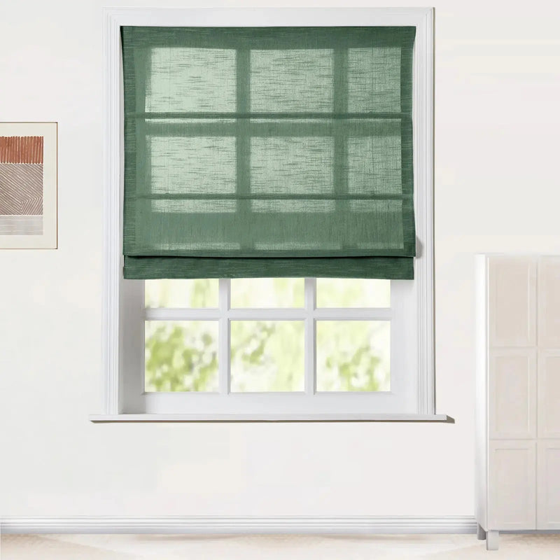 Jawara Linen Cotton Roman Blind Cordless
