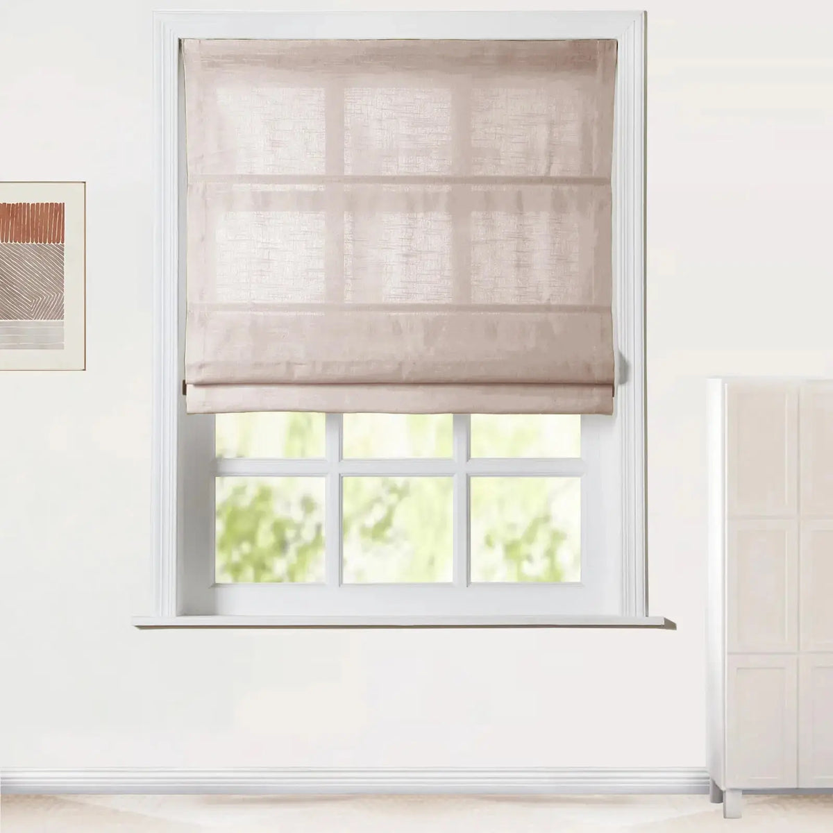 Jawara Linen Cotton Roman Blind Cordless