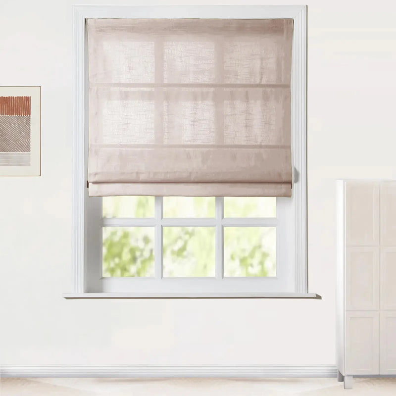 Jawara Linen Cotton Roman Blind Cordless