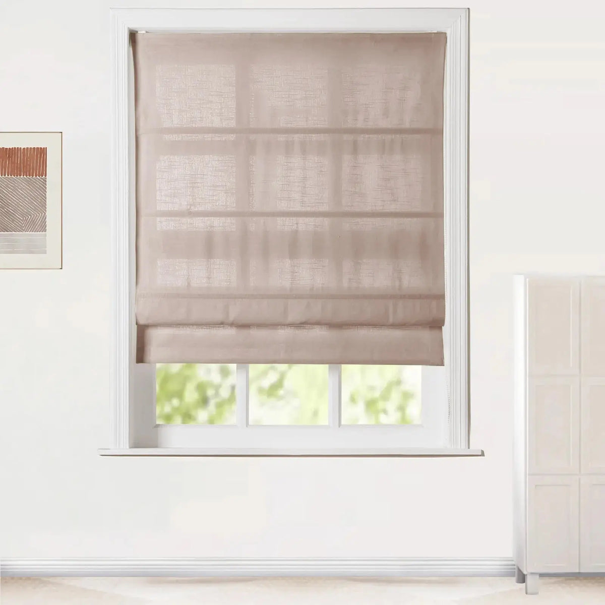 Jawara Linen Cotton Roman Blind Cord Lift
