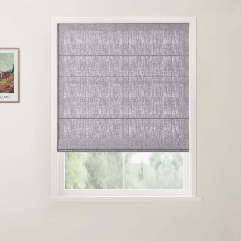 Patti Belgian Linen Flat Fold Roman Blind Cordless