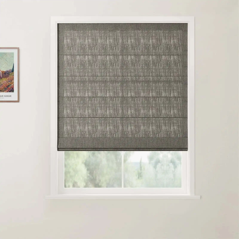 Patti Belgian Linen Flat Fold Roman Blind Cordless