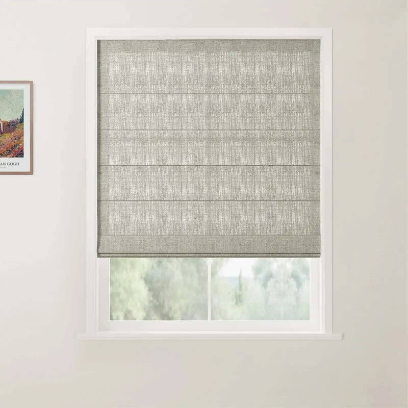Patti Belgian Linen Flat Fold Roman Blind Cordless