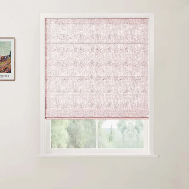 Patti Belgian Linen Flat Fold Roman Blind Cordless