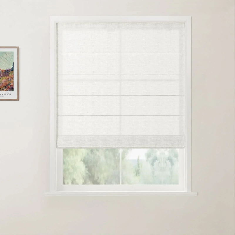 Patti Belgian Linen Flat Fold Roman Blind Cordless
