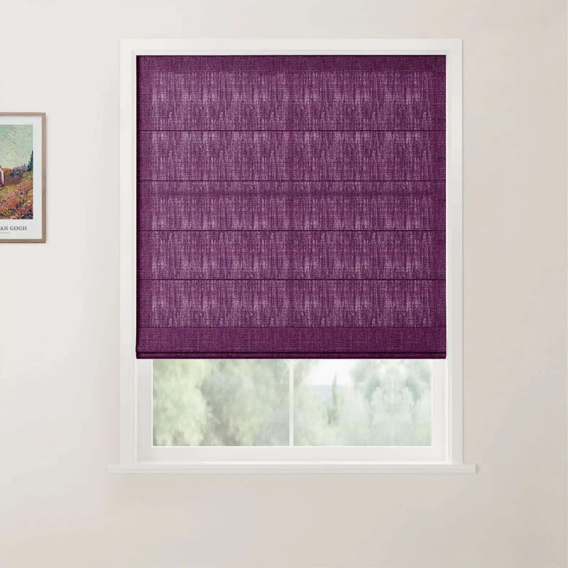 Patti Belgian Linen Flat Fold Roman Blind Cordless