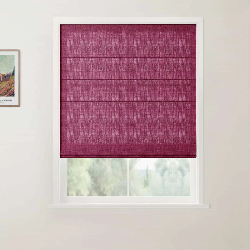 Patti Belgian Linen Flat Fold Roman Blind Cordless