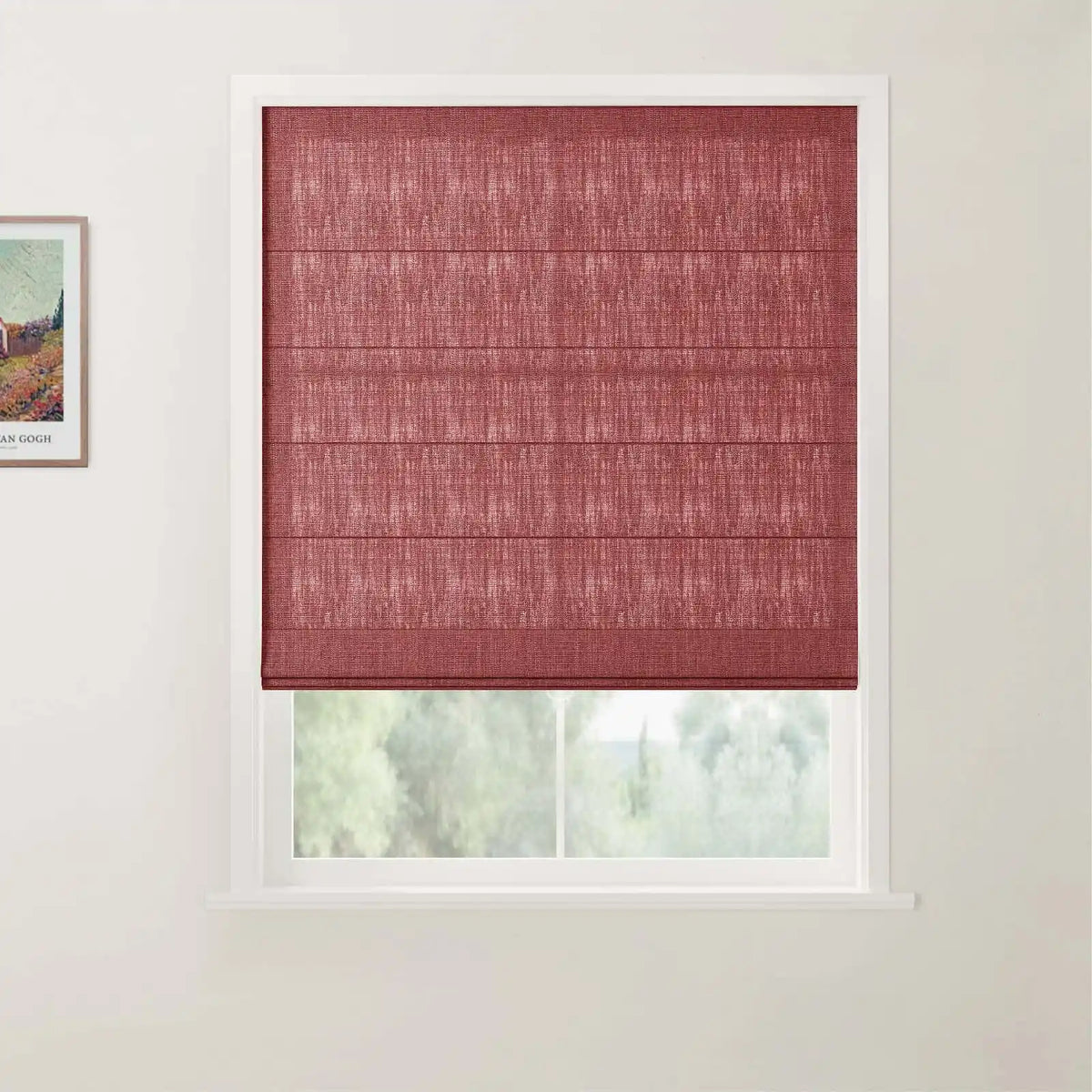 Patti Belgian Linen Flat Fold Roman Blind Cordless