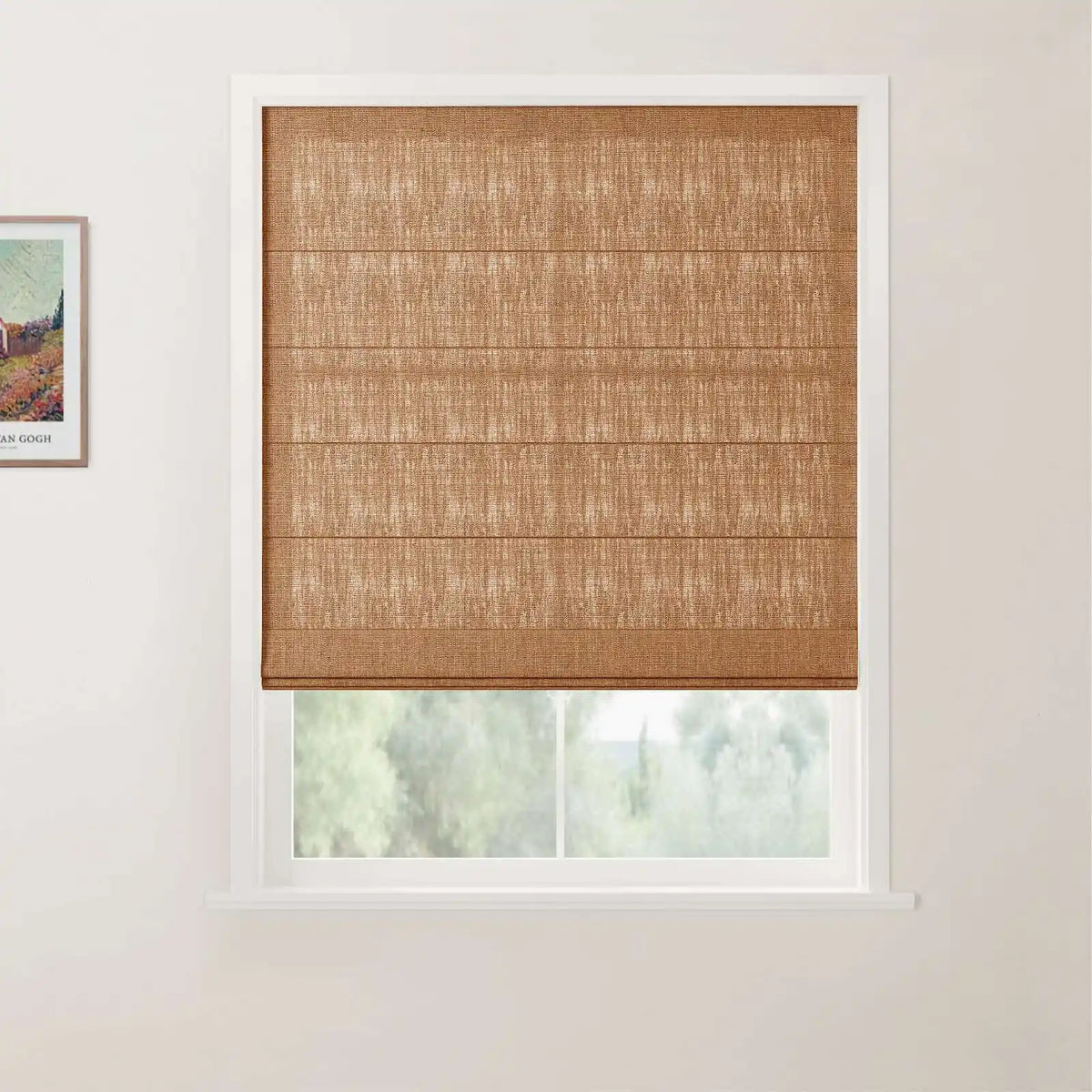 Patti Belgian Linen Flat Fold Roman Blind Cordless