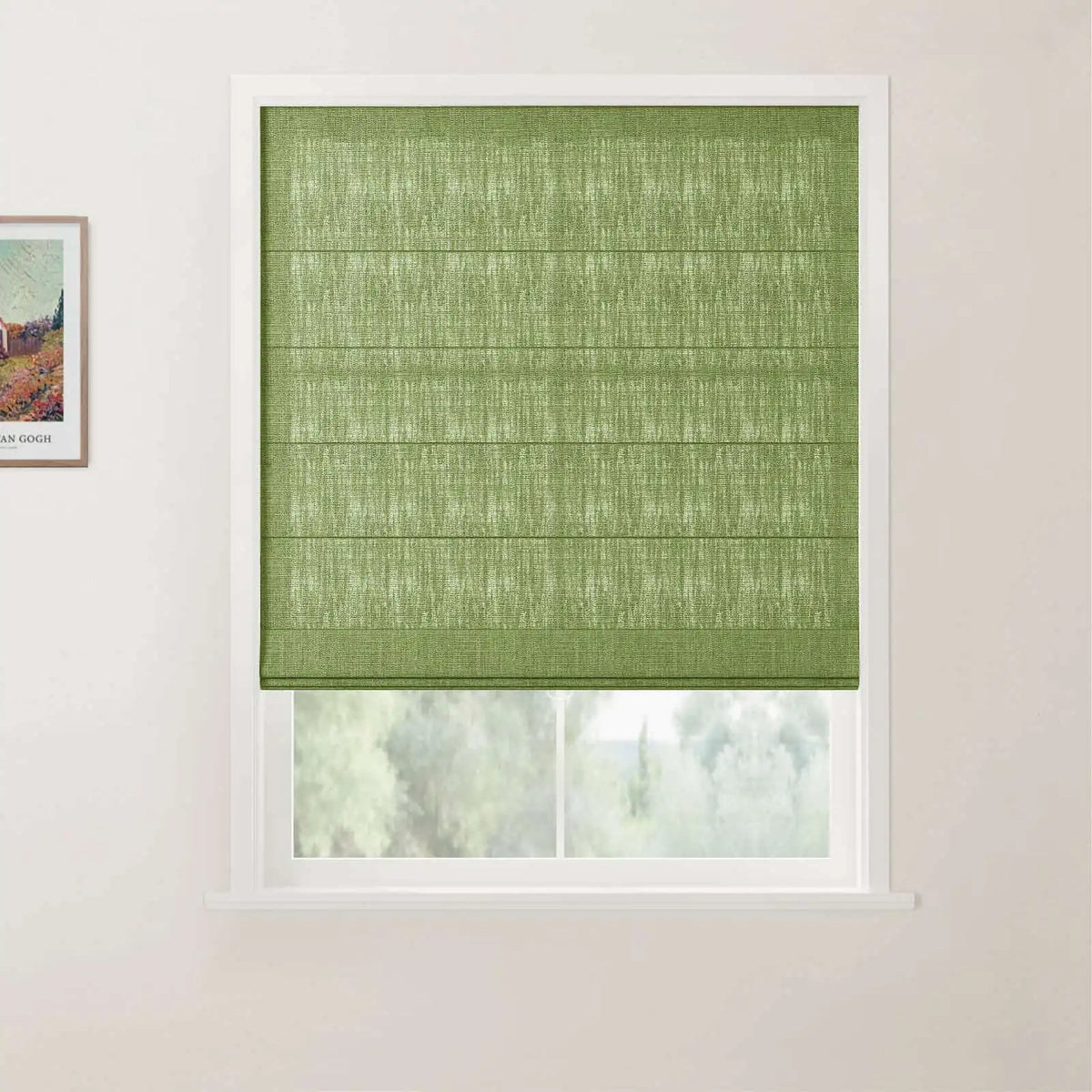 Patti Belgian Linen Flat Fold Roman Blind Cordless