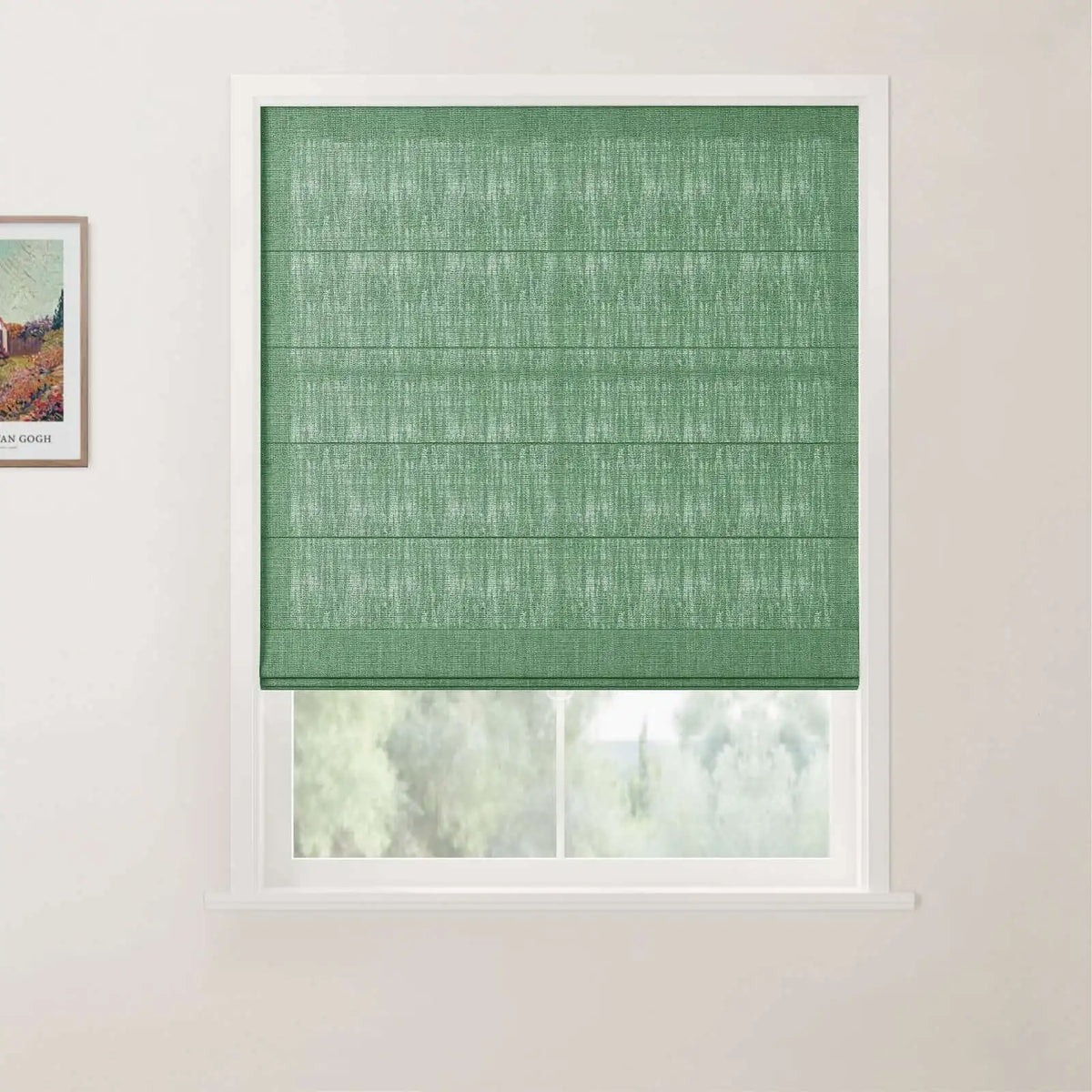 Patti Belgian Linen Flat Fold Roman Blind Cordless