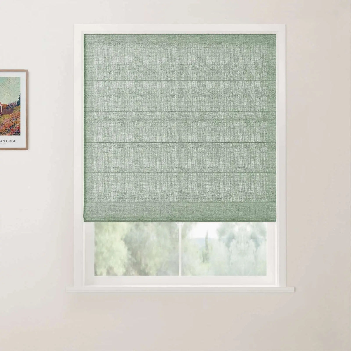 Patti Belgian Linen Flat Fold Roman Blind Cordless
