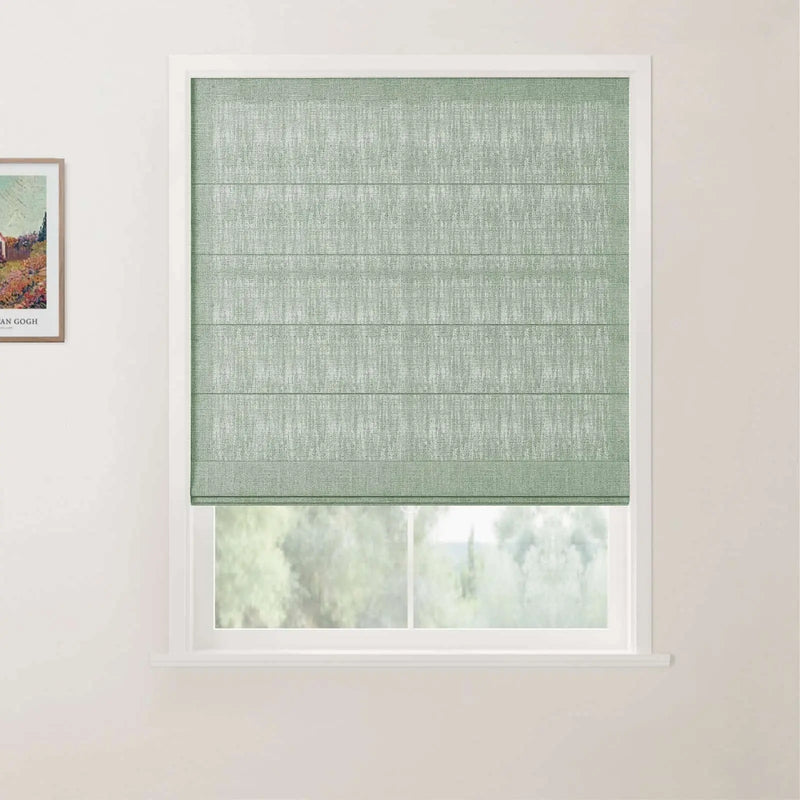 Patti Belgian Linen Flat Fold Roman Blind Cordless