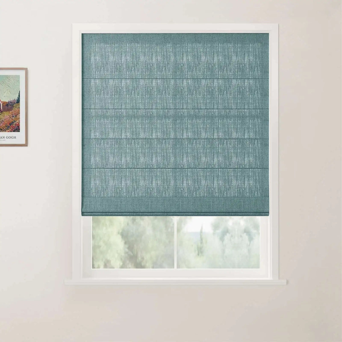Patti Belgian Linen Flat Fold Roman Blind Cordless