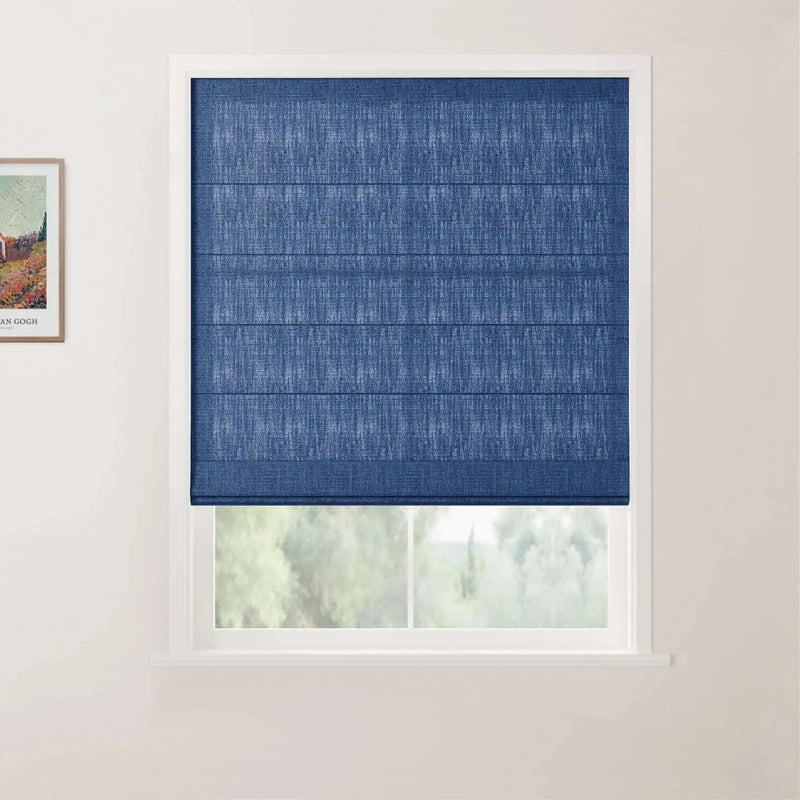 Patti Belgian Linen Flat Fold Roman Blind Cordless