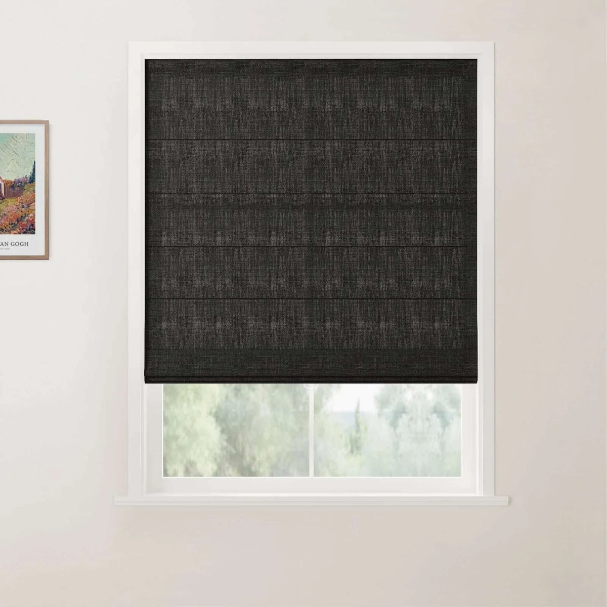 Patti Belgian Linen Flat Fold Roman Blind Cordless