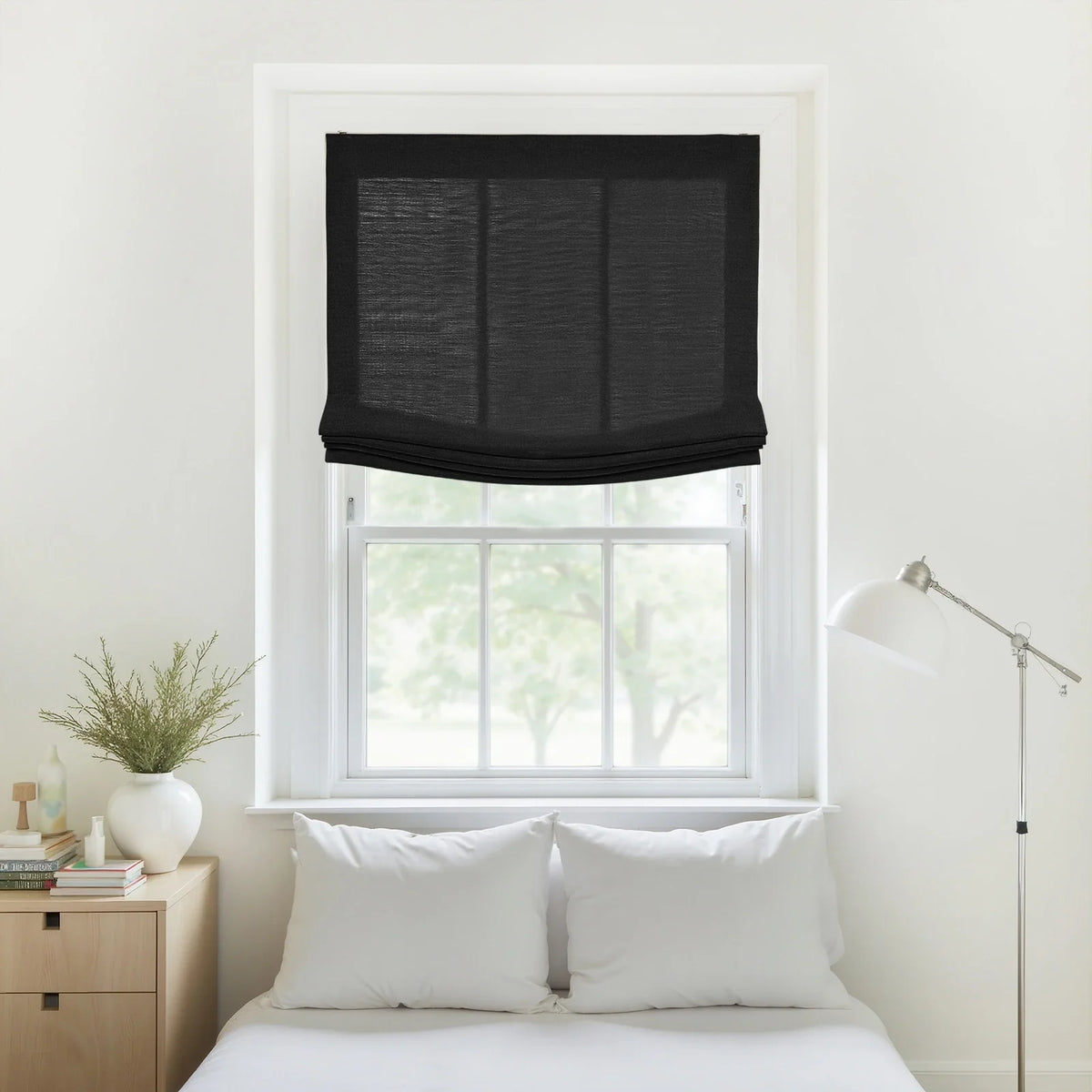 Liz Linen Relaxed Roman Blind Cord Lift