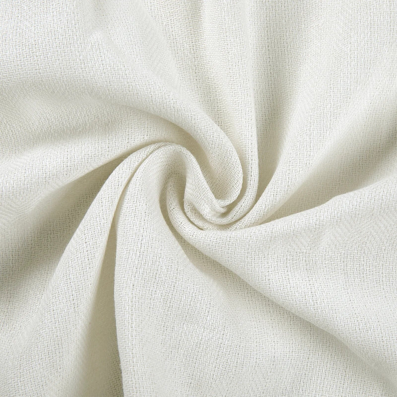 Ron Linen Cotton Herringbone Eyelet Curtains