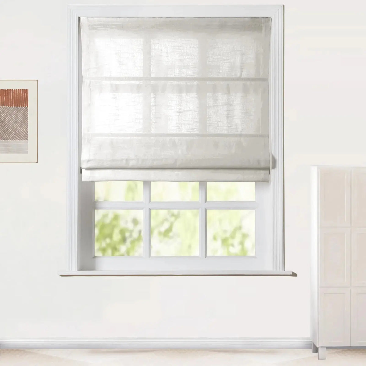 Jawara Linen Cotton Roman Blind Cordless