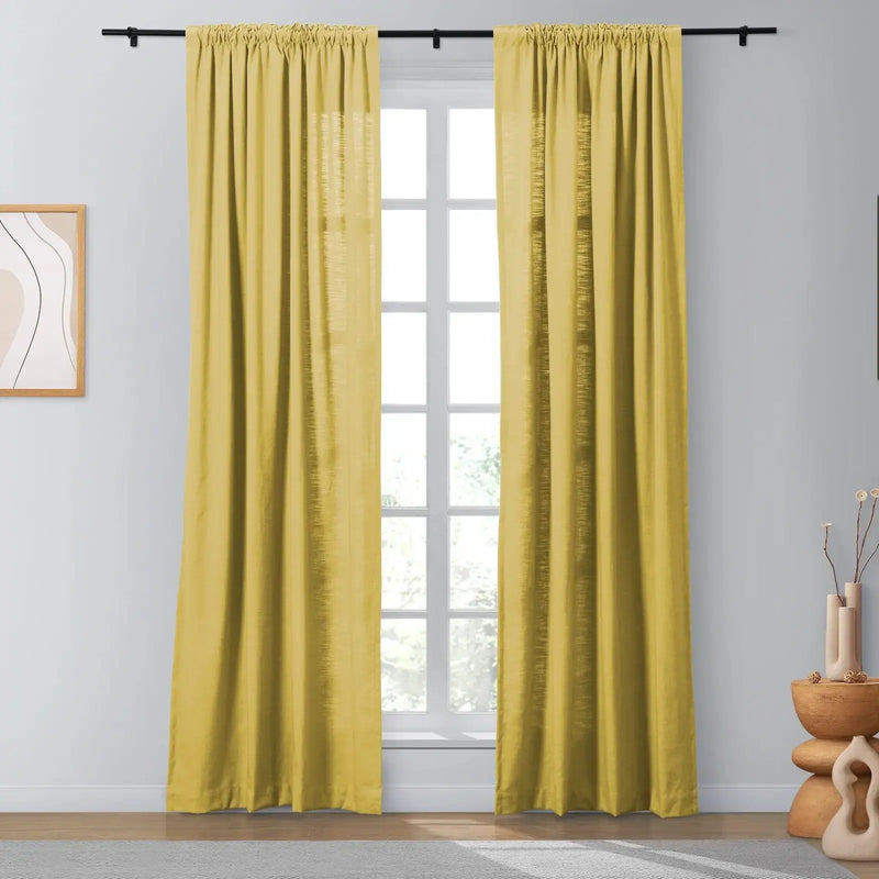 Isabella Heavyweight Cotton Soft Top Curtains