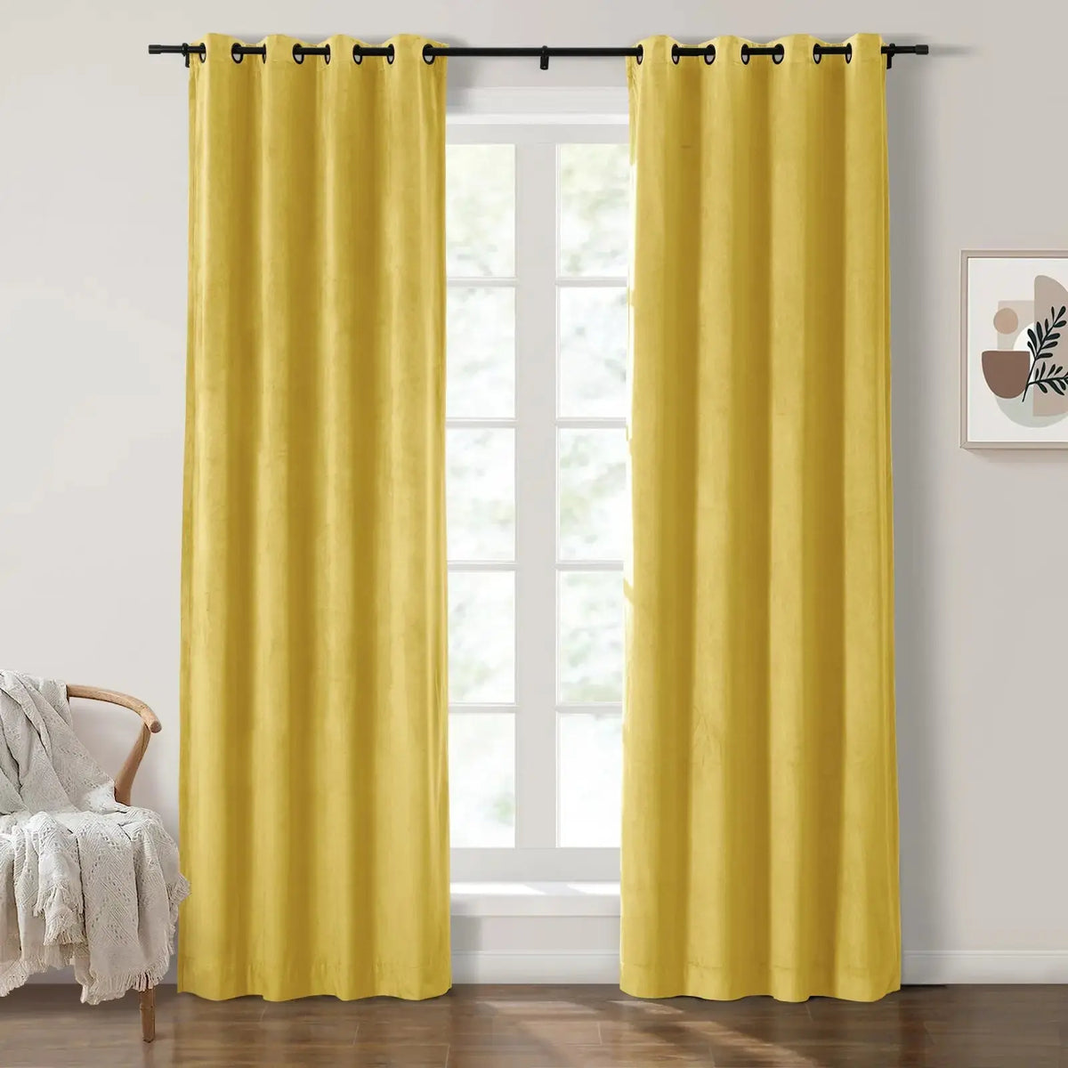 Birkin Velvet Eyelet Curtains