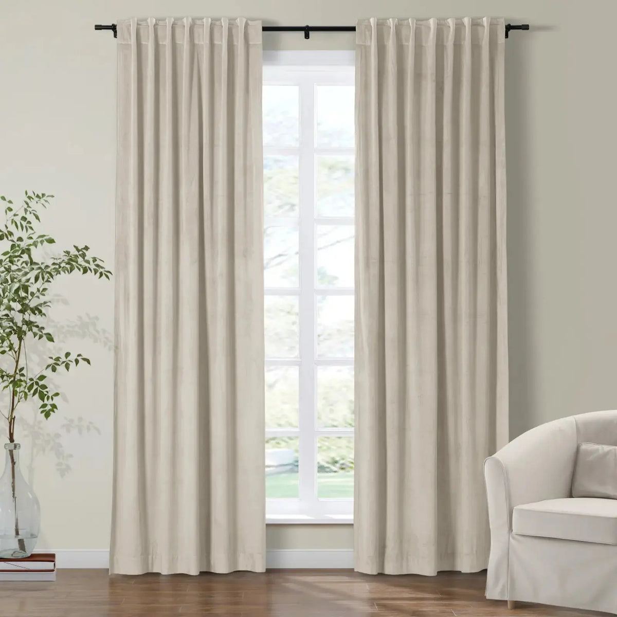Birkin Velvet Soft Top Curtains