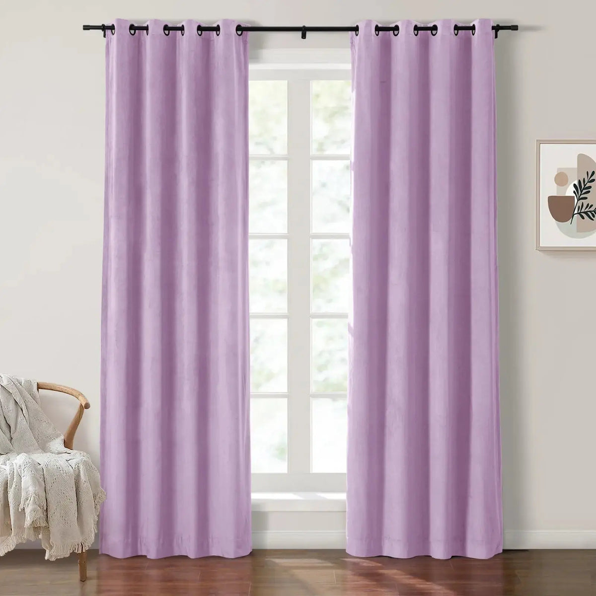 Birkin Velvet Eyelet Curtains