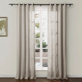 Ron Linen Cotton Herringbone Eyelet Curtains
