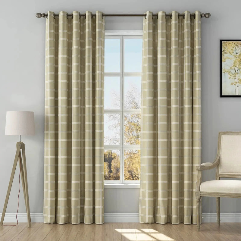 Stefana Silber x TWOPAGES Graphic Printed Linen Eyelet Curtains