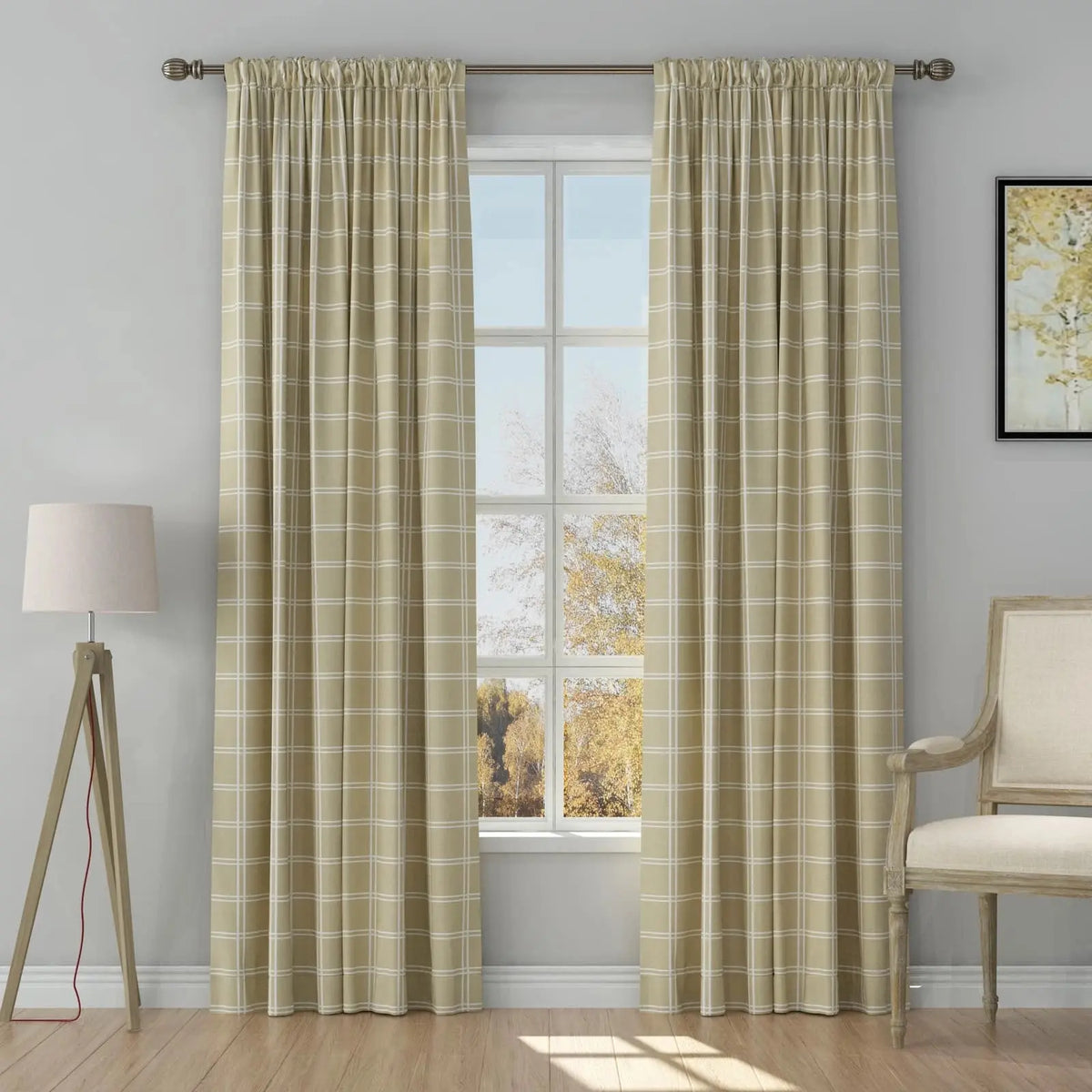 Stefana Silber x TWOPAGES Graphic Printed Linen Soft Top Curtains