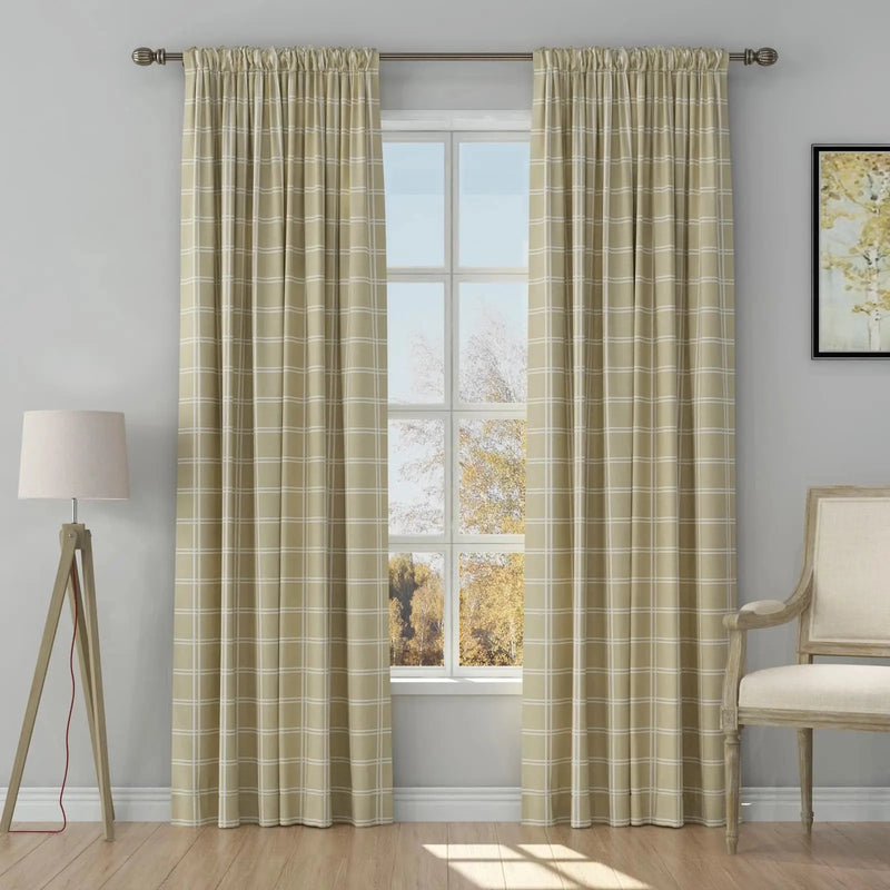 Stefana Silber x TWOPAGES Graphic Printed Linen Soft Top Curtains