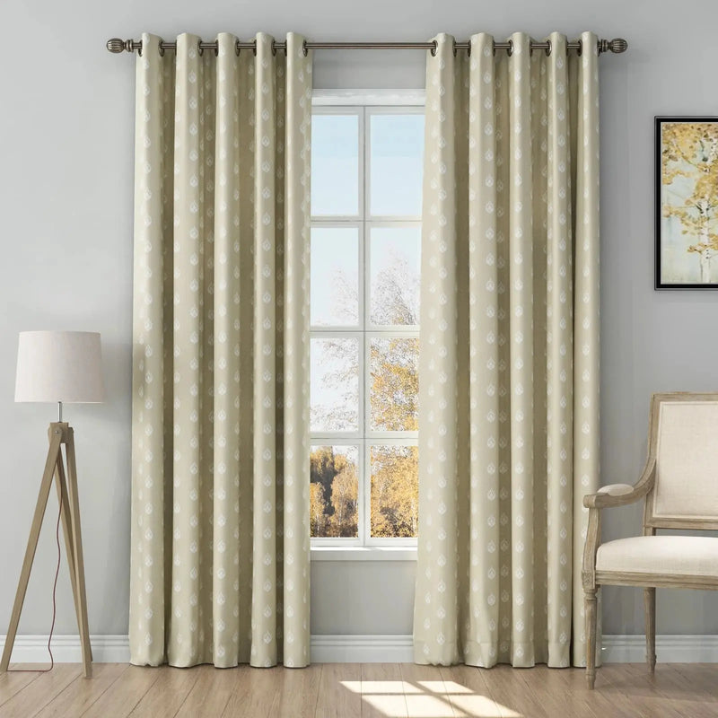 Stefana Silber x TWOPAGES Graphic Printed Linen Eyelet Curtains