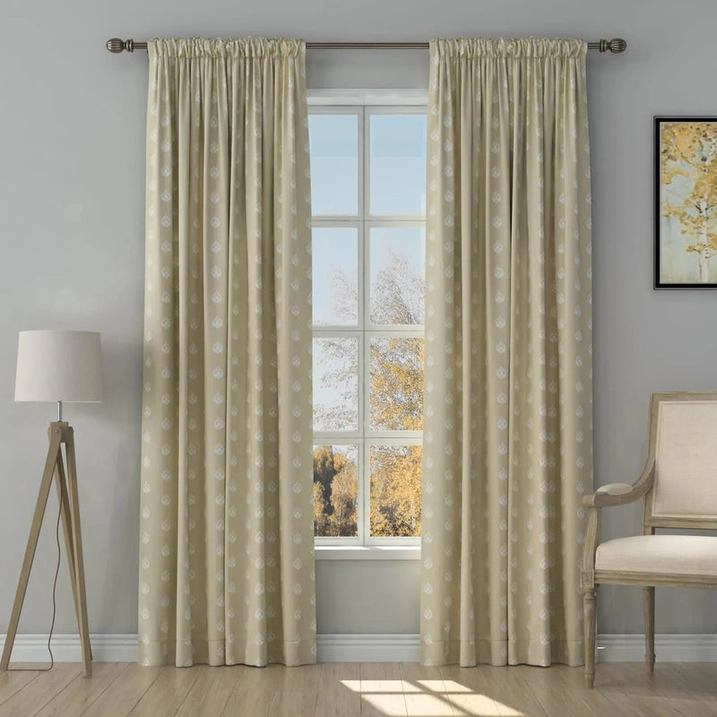 Stefana Silber x TWOPAGES Graphic Printed Linen Soft Top Curtains