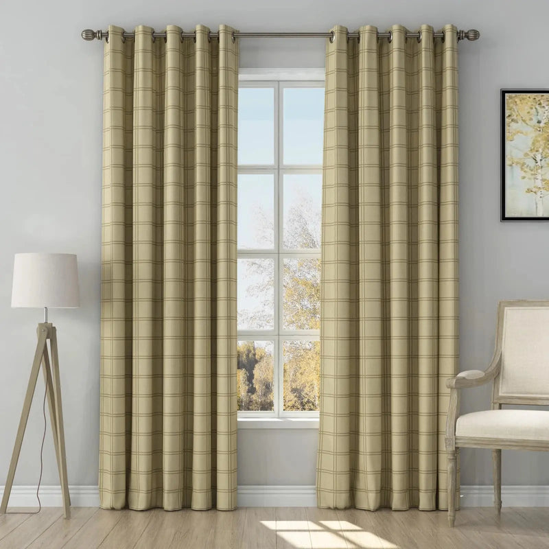 Stefana Silber x TWOPAGES Graphic Printed Linen Eyelet Curtains