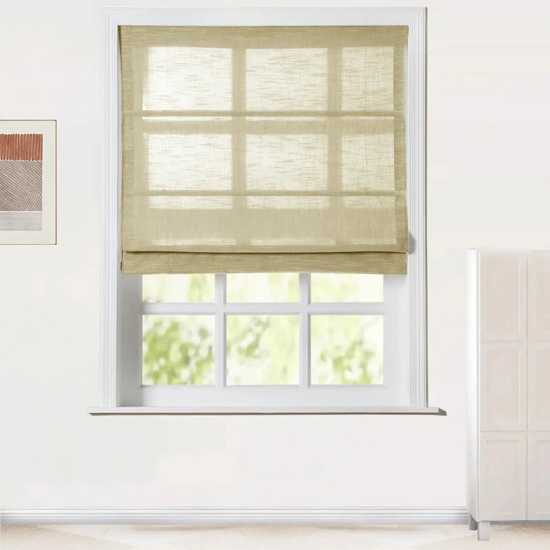 Jawara Linen Cotton Roman Blind Cordless