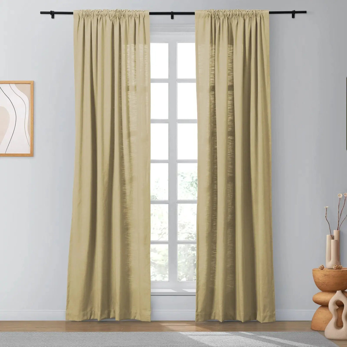 Isabella Heavyweight Cotton Soft Top Curtains