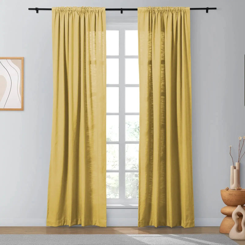 Isabella Heavyweight Cotton Soft Top Curtains