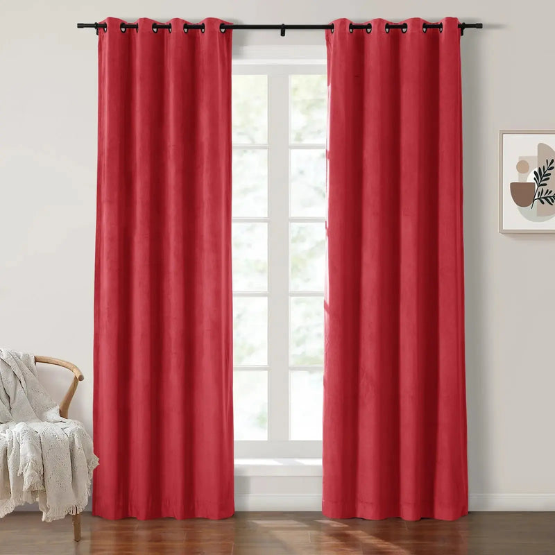 Birkin Velvet Eyelet Curtains