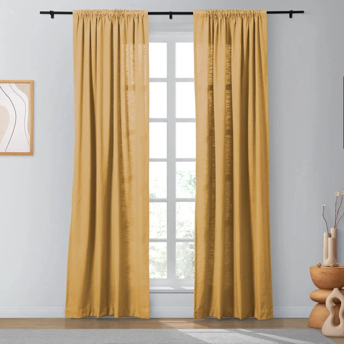 Isabella Heavyweight Cotton Soft Top Curtains