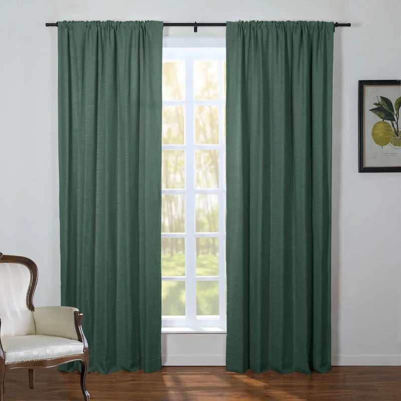 Kyla Lightweight Faux Linen Soft Top Curtains