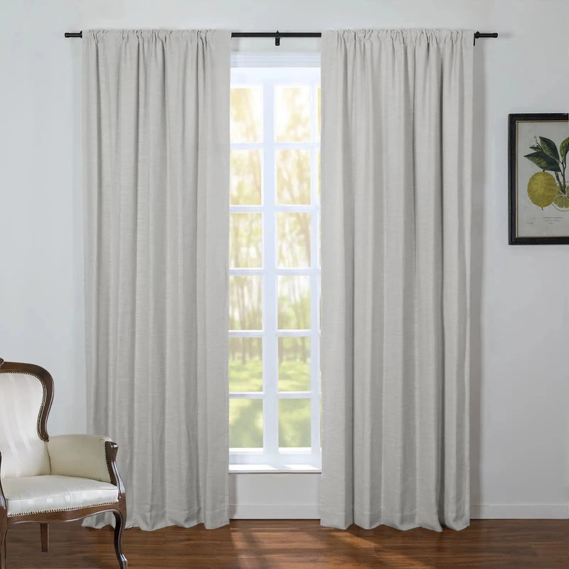 Kyla Lightweight Faux Linen Soft Top Curtains