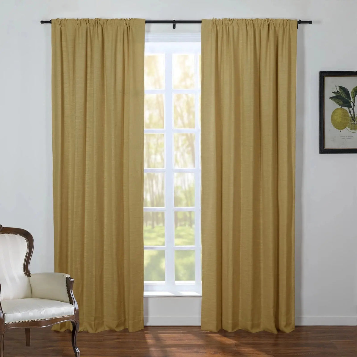 Kyla Lightweight Faux Linen Soft Top Curtains
