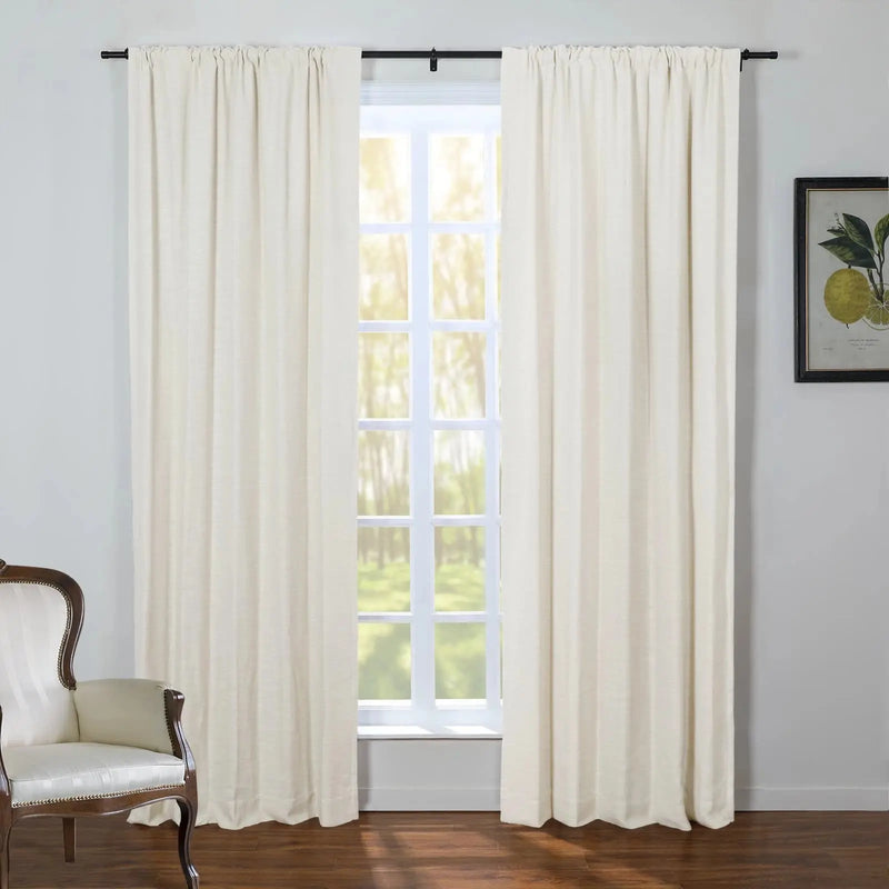 Kyla Lightweight Faux Linen Soft Top Curtains