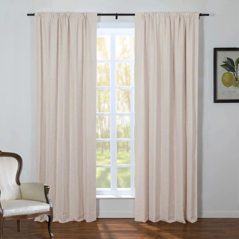Kyla Lightweight Faux Linen Soft Top Curtains