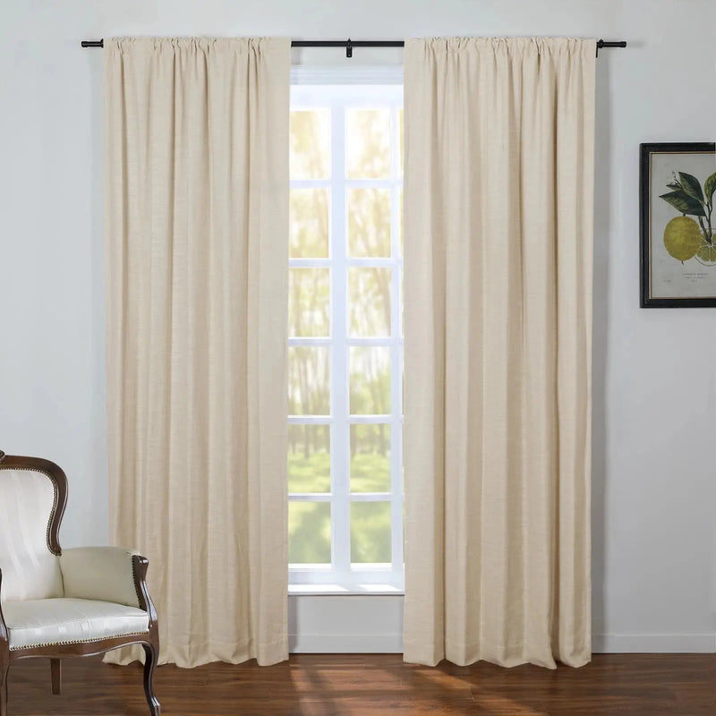 Kyla Lightweight Faux Linen Soft Top Curtains
