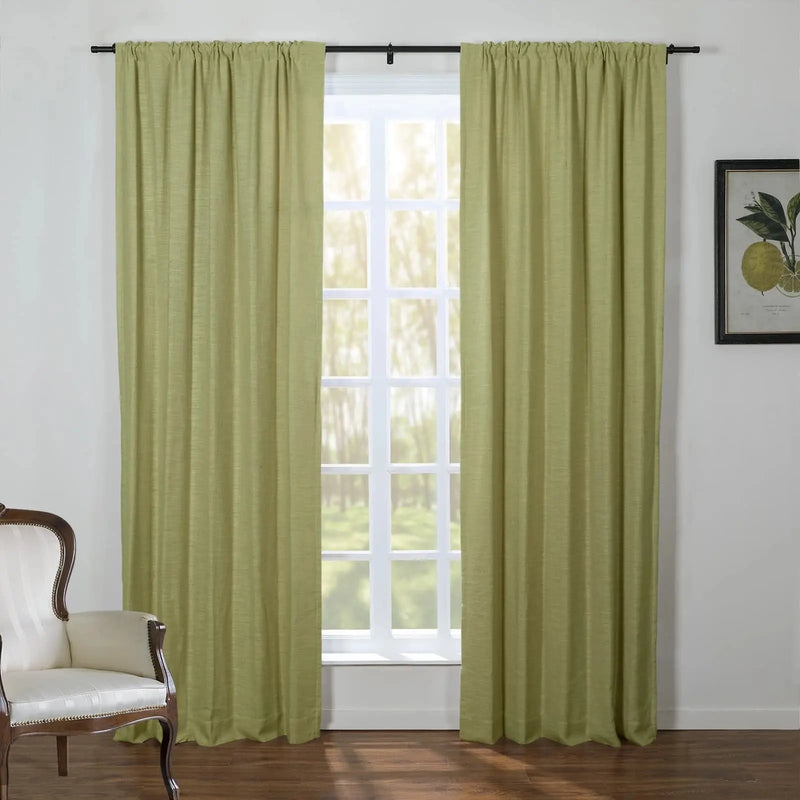 Kyla Lightweight Faux Linen Soft Top Curtains