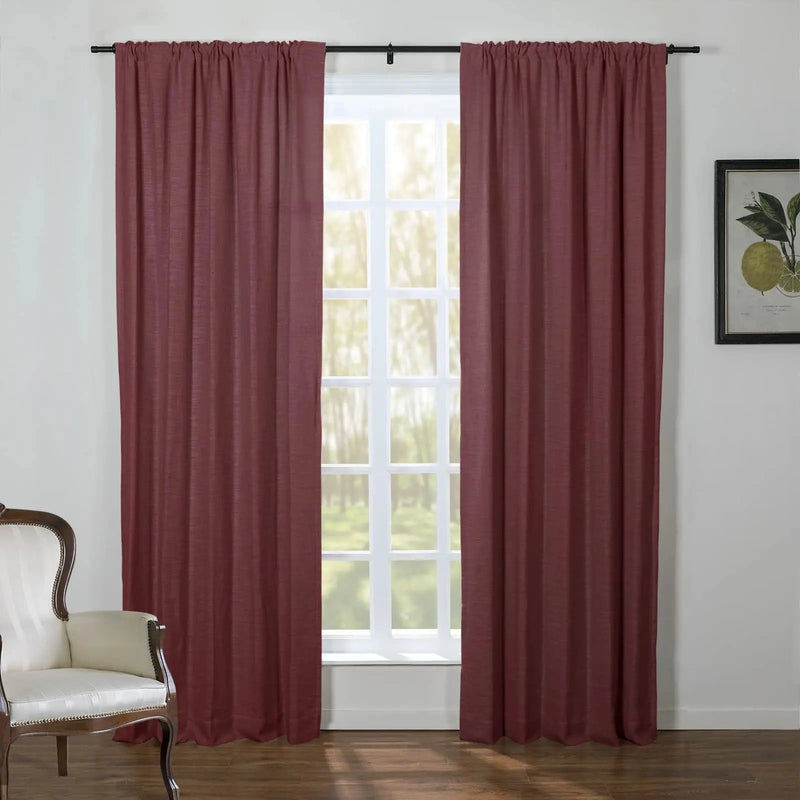 Kyla Lightweight Faux Linen Soft Top Curtains