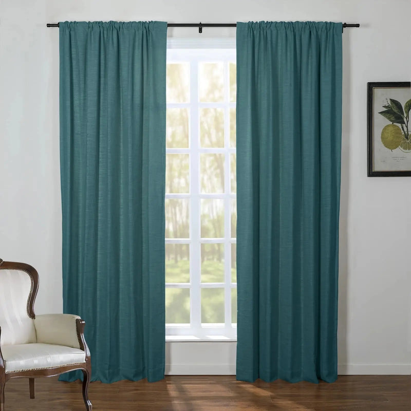 Kyla Lightweight Faux Linen Soft Top Curtains